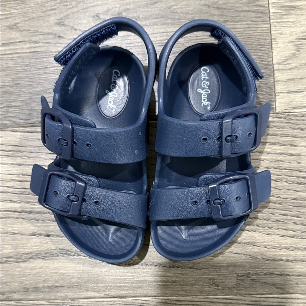 Cat & Jack Kids Dark Blue Buckle Sandals